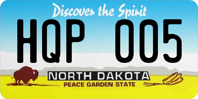 ND license plate HQP005