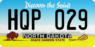 ND license plate HQP029