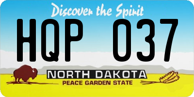 ND license plate HQP037