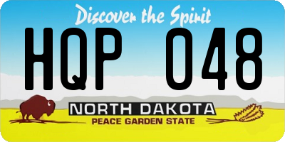 ND license plate HQP048