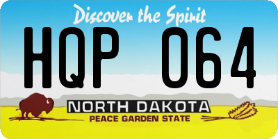ND license plate HQP064