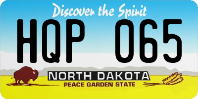 ND license plate HQP065