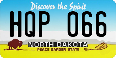 ND license plate HQP066
