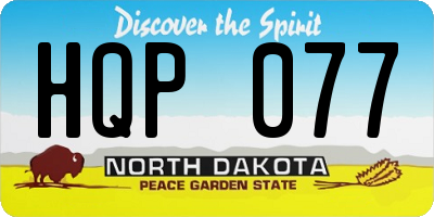 ND license plate HQP077
