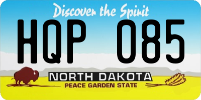 ND license plate HQP085