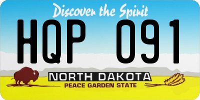 ND license plate HQP091