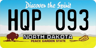 ND license plate HQP093