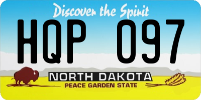 ND license plate HQP097