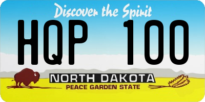 ND license plate HQP100