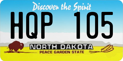 ND license plate HQP105