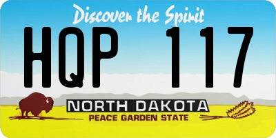 ND license plate HQP117