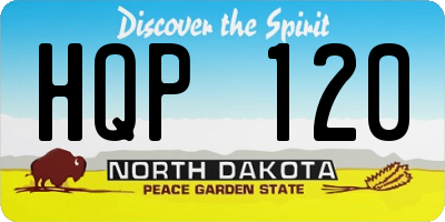 ND license plate HQP120