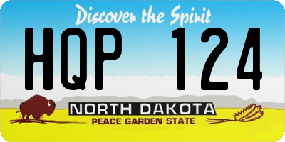 ND license plate HQP124