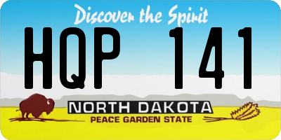 ND license plate HQP141