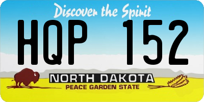 ND license plate HQP152