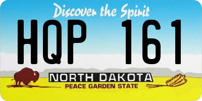 ND license plate HQP161