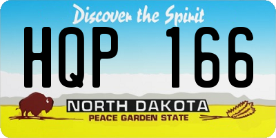 ND license plate HQP166