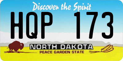 ND license plate HQP173