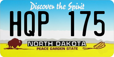 ND license plate HQP175