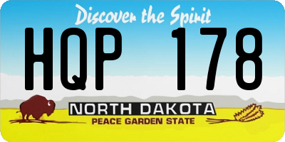 ND license plate HQP178
