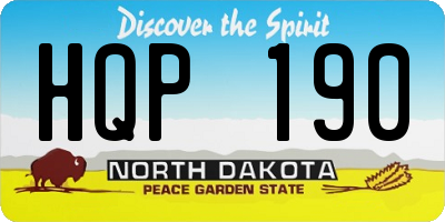 ND license plate HQP190