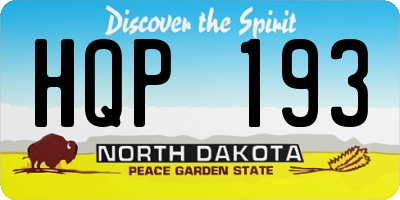ND license plate HQP193