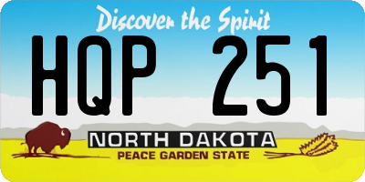 ND license plate HQP251