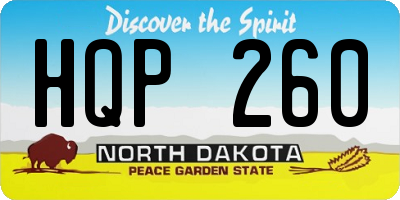 ND license plate HQP260