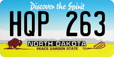 ND license plate HQP263