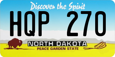 ND license plate HQP270