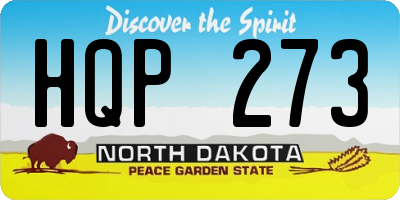 ND license plate HQP273