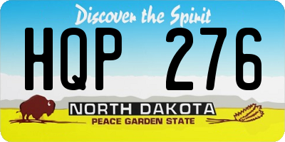 ND license plate HQP276