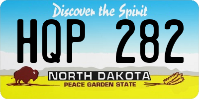 ND license plate HQP282