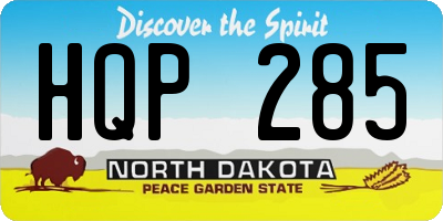 ND license plate HQP285