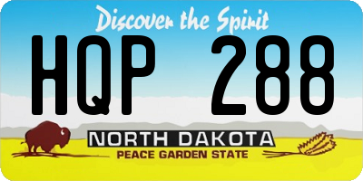 ND license plate HQP288