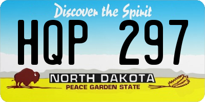 ND license plate HQP297