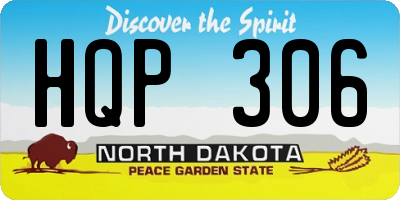 ND license plate HQP306