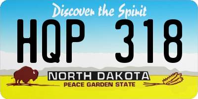 ND license plate HQP318