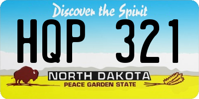 ND license plate HQP321