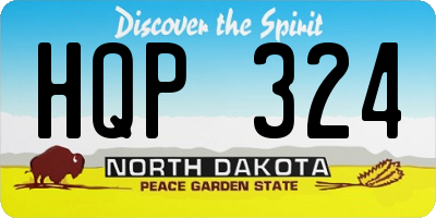 ND license plate HQP324