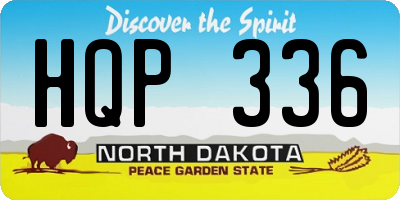 ND license plate HQP336