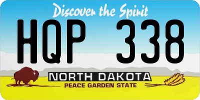 ND license plate HQP338
