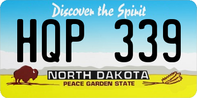 ND license plate HQP339