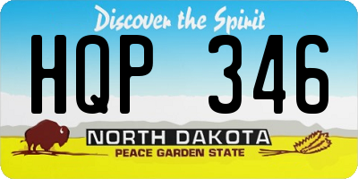 ND license plate HQP346