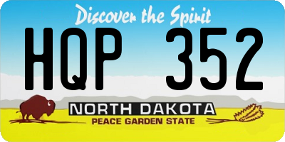 ND license plate HQP352