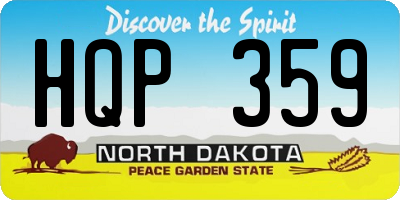 ND license plate HQP359