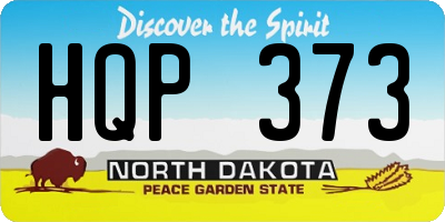 ND license plate HQP373