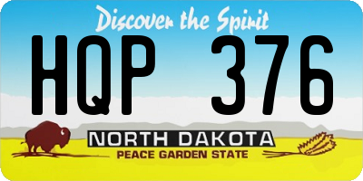 ND license plate HQP376