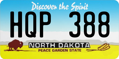 ND license plate HQP388
