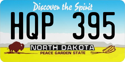 ND license plate HQP395
